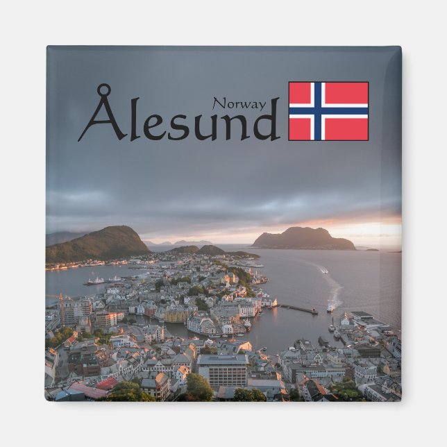 Alesund Norway Souvenir Magnet (Front)