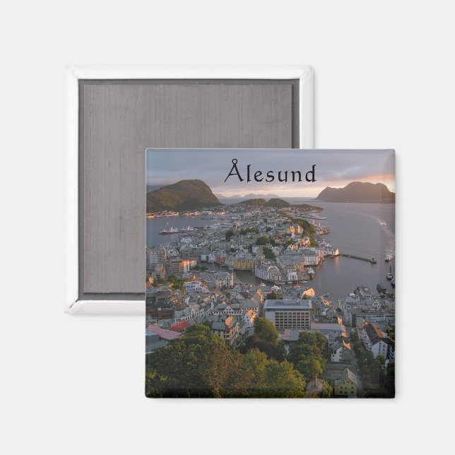 Alesund Souvenir Magnet (Front/Back)