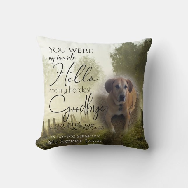 Aletha Private My Favorite Hello Country  Pet Throw Pillow (Front)