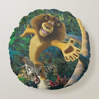 Alex And Marty Balance Round Pillow by madagascar at Zazzle