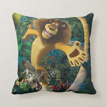 Alex And Marty Balance Throw Pillow by madagascar at Zazzle