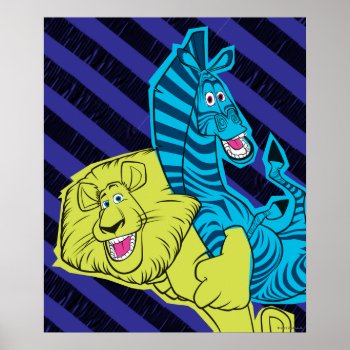 Alex And Marty Buddies Poster by madagascar at Zazzle