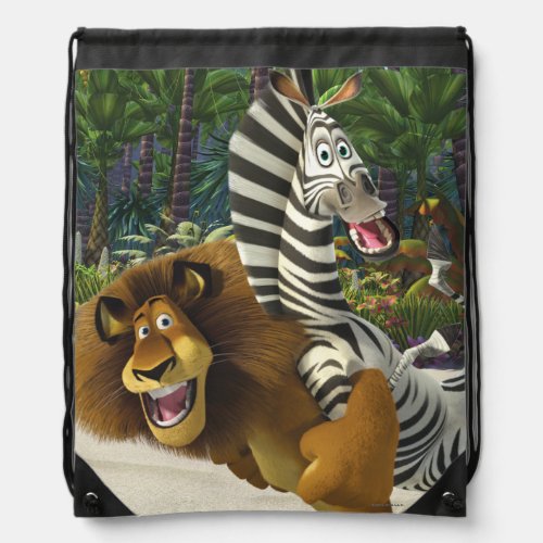 Alex and Marty Playful Drawstring Bag