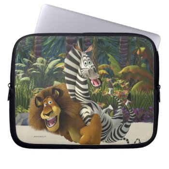 Alex And Marty Playful Laptop Sleeve by madagascar at Zazzle