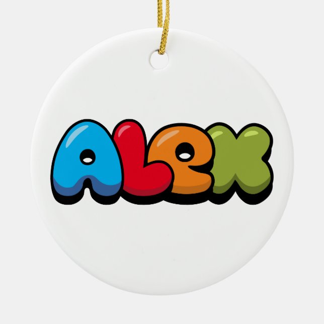 Alex Ceramic Ornament (Front)