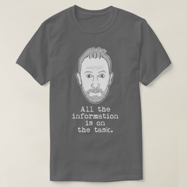Alex Horne Taskmaster All The Information Is On Th T-Shirt (Design Front)