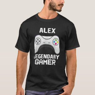 Alex Legendary Gamer Personalized Video Gaming Nam T-Shirt