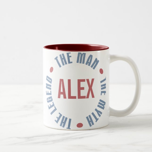 Alex Man Myth Legend Customizable Two-Tone Coffee Mug (Right)