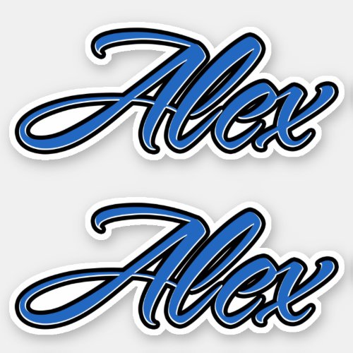 Alex name blue sticker Sticker Stickerset