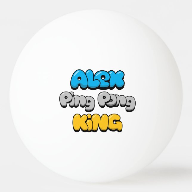 Alex Ping Pong King Ping Pong Ball (Front)