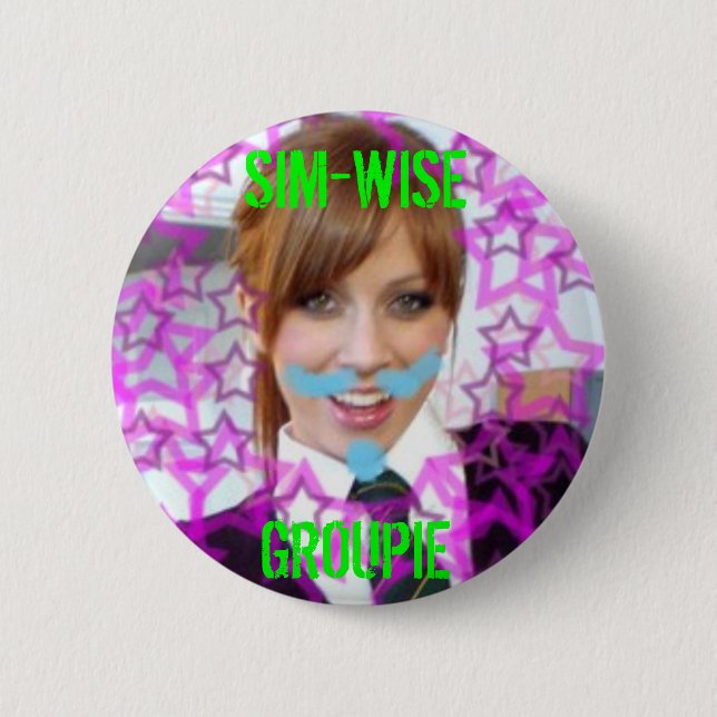 alex sim-wise button, SIM-WISE GROUPIE Button (Front)