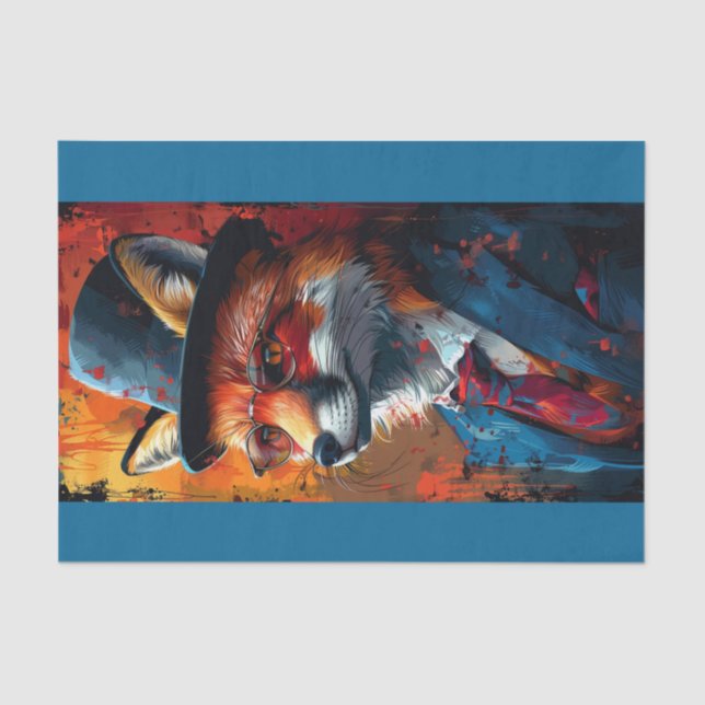 Alex the Fox Tissue Paper (Front)