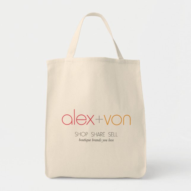 alex+von Canvas Grocery Bag (Front)