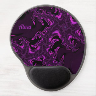 ALEXA ~ Black Purple Pink Gel Mouse Pad