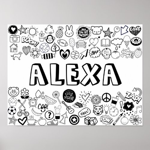 ALEXA Colour_it_Yourself Outline Design Poster