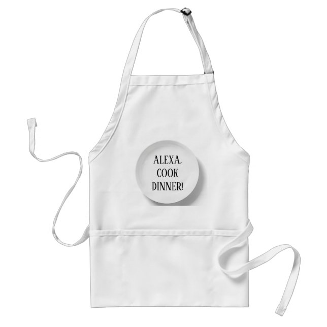Alexa command for cooking dinner adult apron (Front)