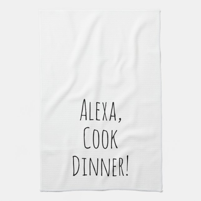 Alexa Command humor for cooking Kitchen Towel (Vertical)