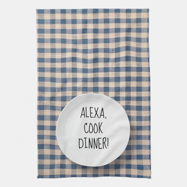 Alexa Command humor Kitchen Towel (Vertical)