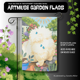 ALEXA Cream Chow Garden Flag