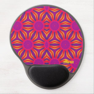 ALEXA ~ Hot Pink, Red and Yellow Gel Mouse Pad