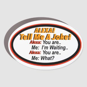 Alexa Joke Print Novelty Car Magnet