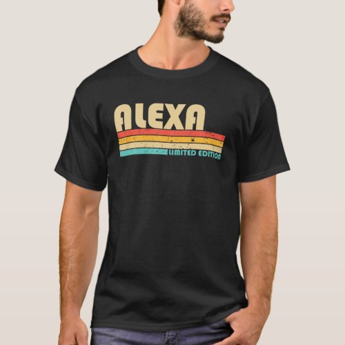 ALEXA Name Personalized Retro Vintage 80S 90S Birt T_Shirt