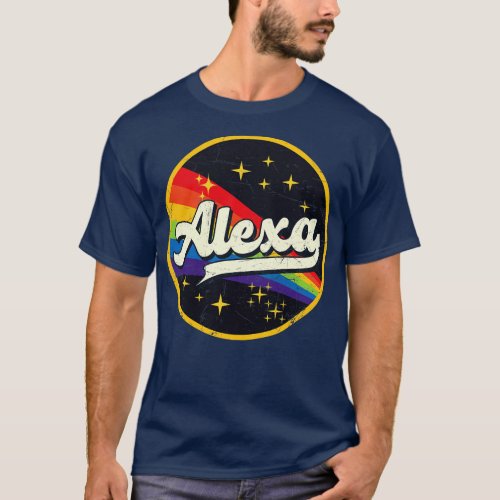 Alexa Rainbow In Space Vintage GrungeStyle T_Shirt