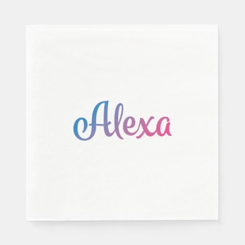 Alexa Stylish Cursive Paper Napkins