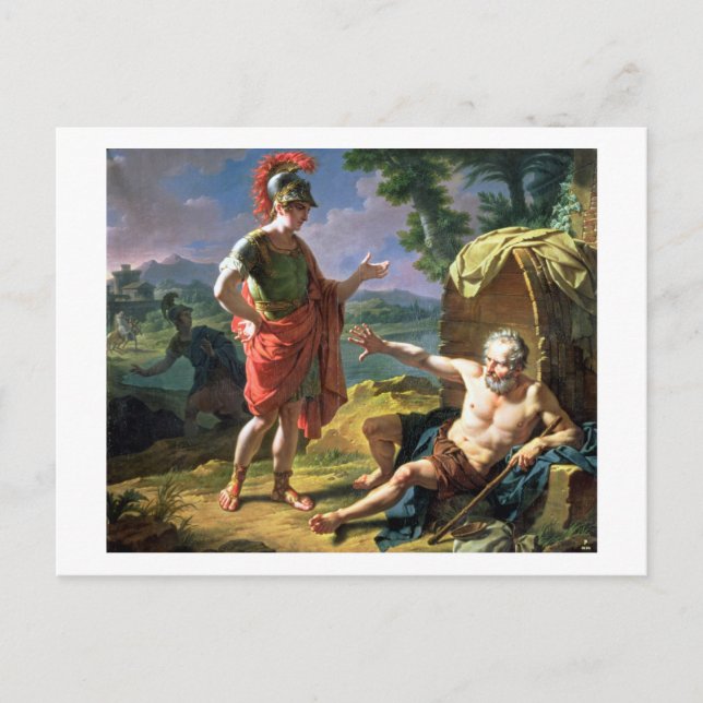 Alexander and Diogenes, 1818 (oil on canvas) Postcard (Front)