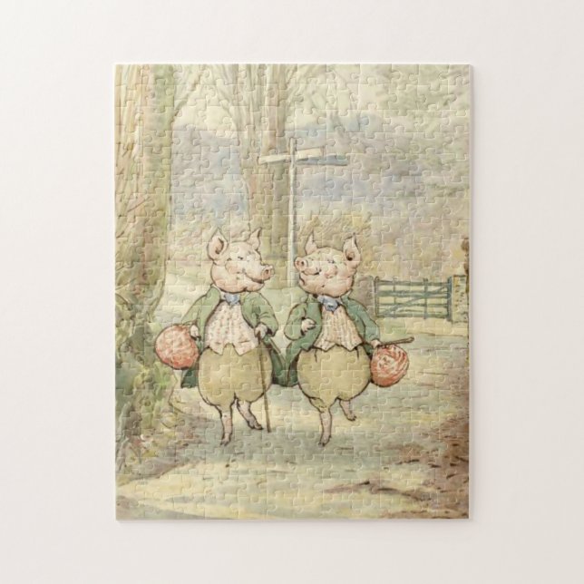 Alexander and Pigling Bland by Beatrix Potter Jigsaw Puzzle (Vertical)