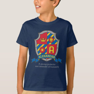 Alexander boys name & meaning knights shield T-Shirt