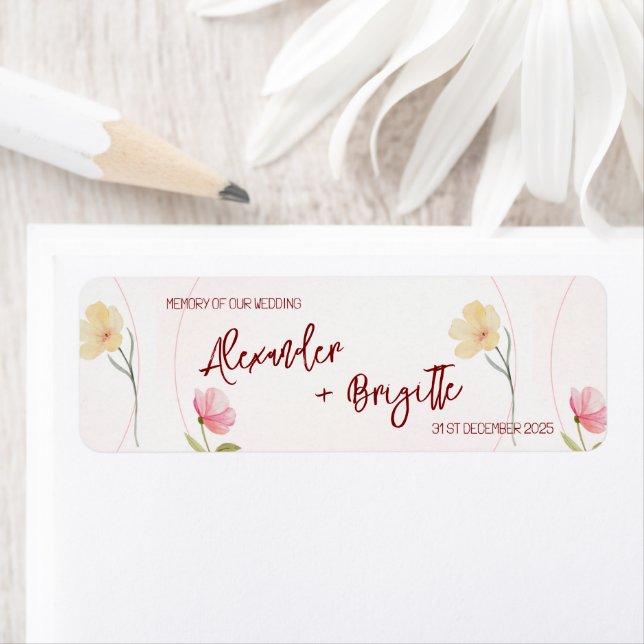 Alexander & Brigitte Wedding Label (Insitu)