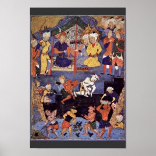 Alexander Building A Wall Against Gog And Magog By Poster