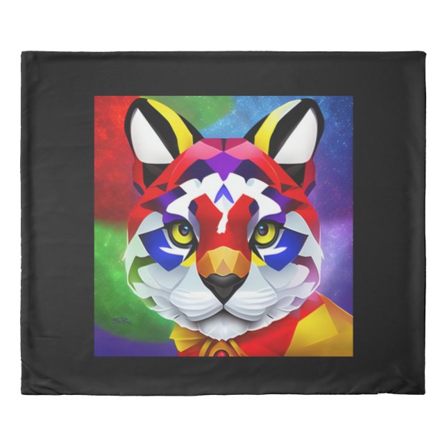 Alexander Cat black king duvet cover (Front)