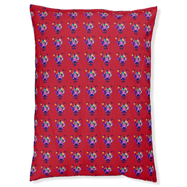 Alexander Dog red large outdoor pet bed (Front Vertical)