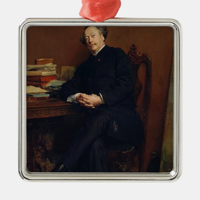 Alexander Dumas Fils  1877 Metal Ornament (Front)