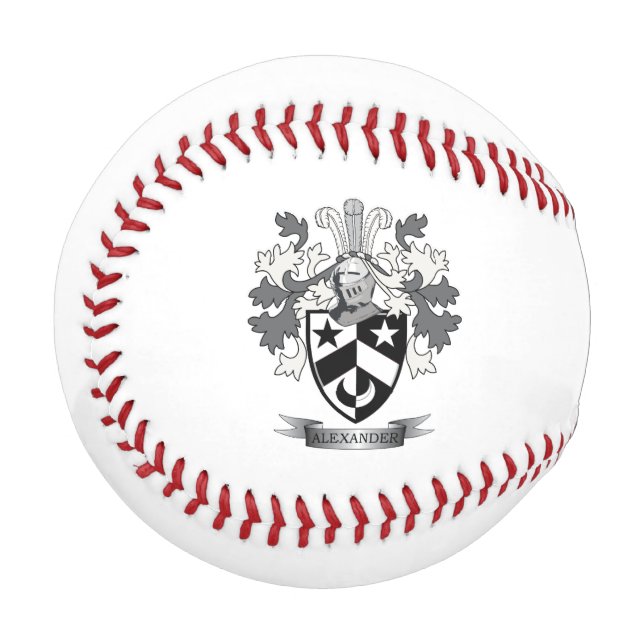 Alexander Family Crest Coat of Arms Baseball (Front Left)
