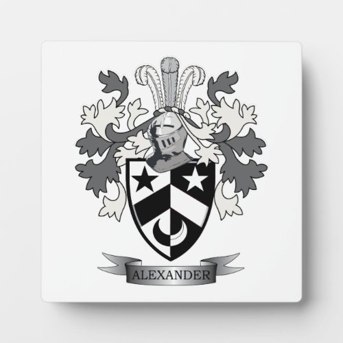 Alexander Family Crest Coat of Arms Plaque