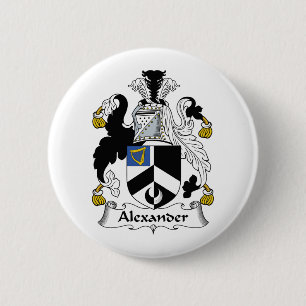 Alexander Family Crest Pinback Button