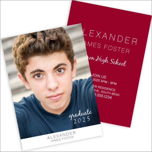 Alexander Graduation Invitation (Front)