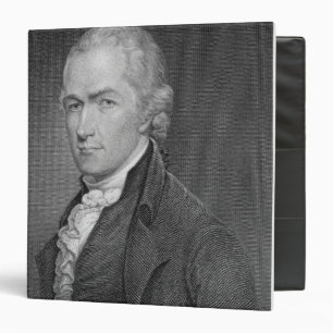 Alexander Hamilton (1757-1804) engraved by John Fr 3 Ring Binder