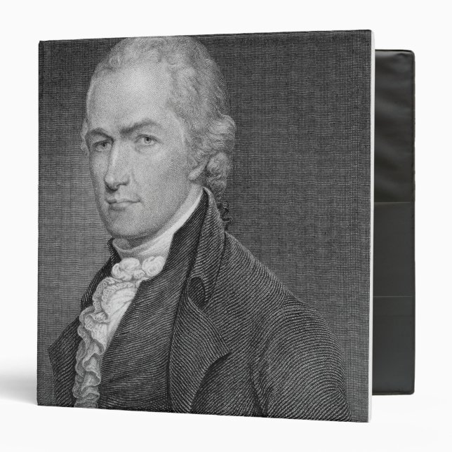Alexander Hamilton (1757-1804) engraved by John Fr 3 Ring Binder (Front/Inside)