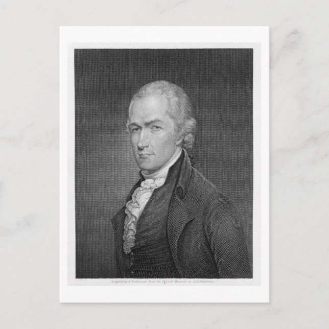 Alexander Hamilton (1757-1804) engraved by John Fr Postcard (Front)