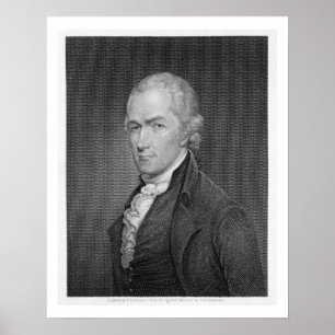 Alexander Hamilton (1757-1804) engraved by John Fr Poster