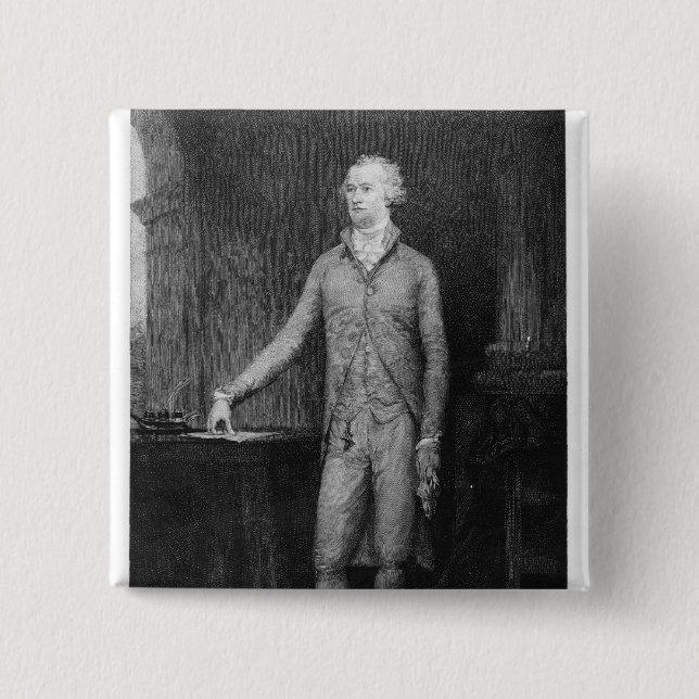 Alexander Hamilton, after the painting of 1792 Button (Front)