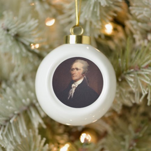 Alexander Hamilton American Founding Father Ceramic Ball Christmas Ornament