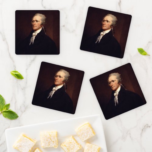Alexander Hamilton American Founding Father Coaster Set
