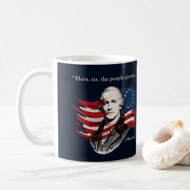 Alexander Hamilton Coffee Mug (With Donut)