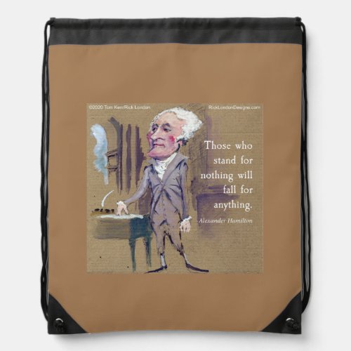 Alexander Hamilton Drawstring Backpack