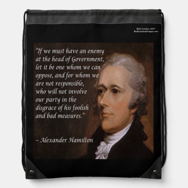Alexander Hamilton "Enemy Leader" Backpack (Front)